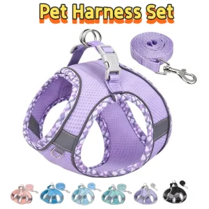 Reflective Pet Harness Set