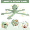 Octopus Design Pet Grinding Teeth Squeaky Plush Toy, - Thumbnail Image 3
